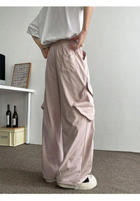 2026 Trendy Retro Wide-Leg Cargo Pants for Men- High Waist Utility Streetwear, Comfortable & Stylish Casual Fashion Pants M-8XL