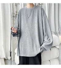 Men's Trendy Casual Long Sleeve T-Shirt High Street Loose Fit Comfortable Wear Modern Minimalist Style Everyday Essential