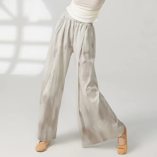 Women's wide-leg trousers made of chiffon, flowing and loose, suitable for formal party and wedding wear, as well as casual wear