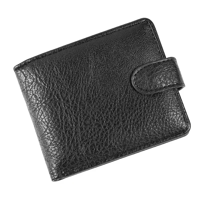 Vintage Wallet for Men Leather Short Hasp Man Wallets Casual Durable Coin Pouch Male Slim Photo ID Card Holders Purse Money Clip