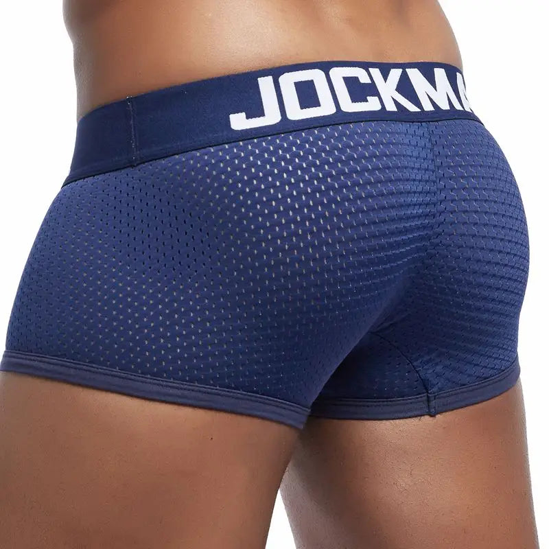 Men's Cotton Boxer Briefs Trunk Underwear with Convex Pouch Design