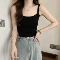 Crop Top Women's Sleeveless Fashion Camisole Basic T-Shirt Vest Tube Top