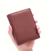Men's Wallet Genuine Leather Wallets For Men Coin Purse Vintage Vertical Short Credit Card Holder Money Bag Men's RFID Wallet