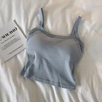 Crop Top Women's Sleeveless Fashion Camisole Basic T-Shirt Vest Tube Top