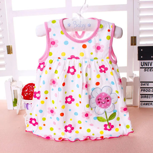 Baby Girls Princess Dress Summer Clothes Cotton Clothing 0-2 Years
