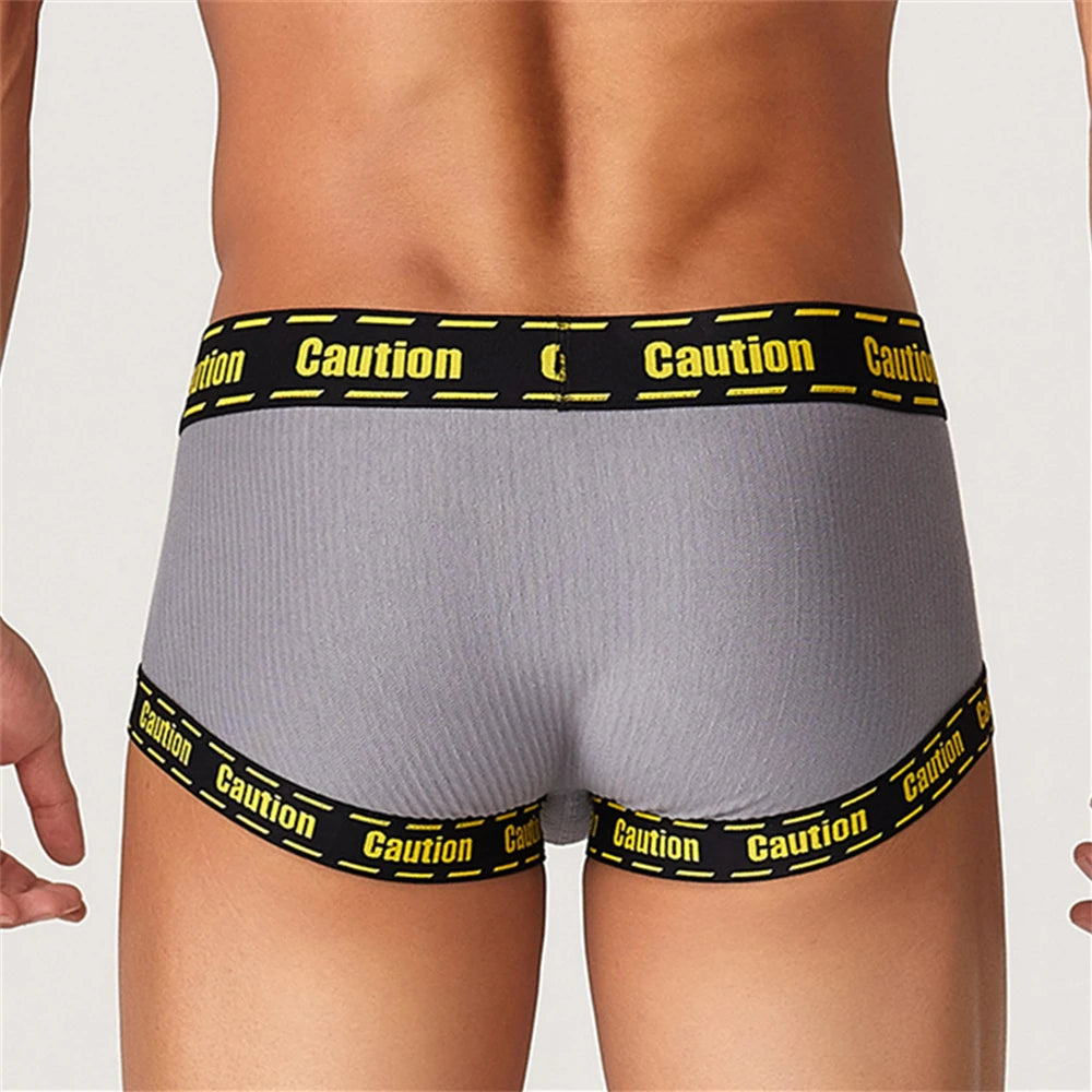 Men's Printed Boxer Briefs Underwear Comfortable Cotton Trunks