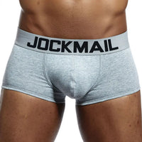 Men's Cotton Boxer Briefs Trunk Underwear with Convex Pouch Design