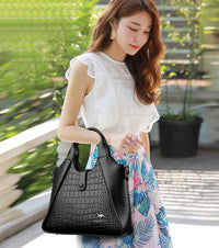 2024 New Fashion Trend Women's Handbag High Quality Soft Leather Women Shoulder Bolsas Solid Color Retro Female Tote Bags Sac
