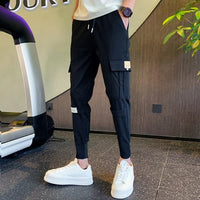 Cargo Pants for Men Summer Trendy Brand Tapered Pants New Casual Nine-point Pants