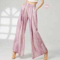 Women's wide-leg trousers made of chiffon, flowing and loose, suitable for formal party and wedding wear, as well as casual wear