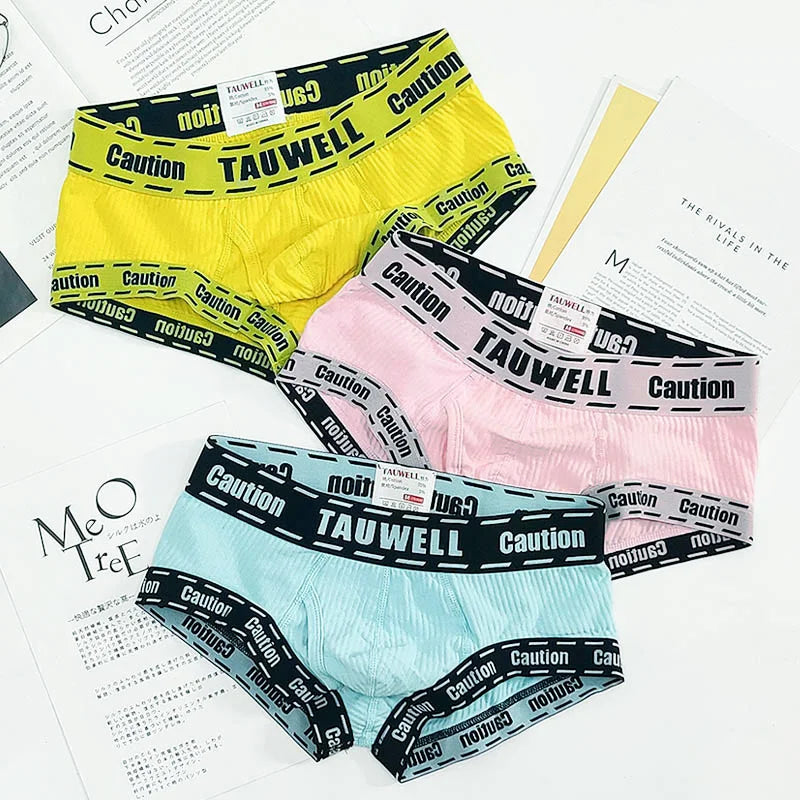 Men's Printed Boxer Briefs Underwear Comfortable Cotton Trunks
