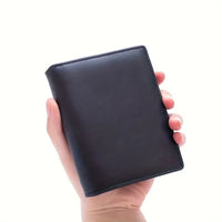 Men's Wallet Genuine Leather Wallets For Men Coin Purse Vintage Vertical Short Credit Card Holder Money Bag Men's RFID Wallet