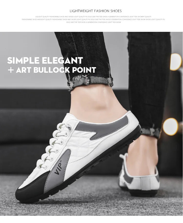 2025 Summer Slippers for Men Trendy Men's Flat Bottom Casual Shoes Soft Sole Support Shoes Men's Sneakers Zapatos De Hombre