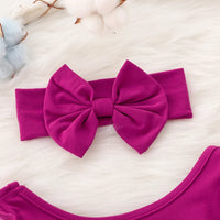 Newborn Baby Girl Clothes Spring Autumn Fashion Long Sleeve Bodysuit Lovely Jumpsuit Headband  2pcs Baby Girl Outfit Set