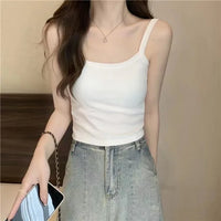 Crop Top Women's Sleeveless Fashion Camisole Basic T-Shirt Vest Tube Top