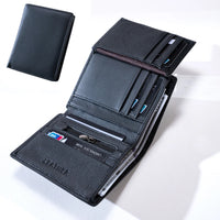 Men's Wallet Genuine Leather Wallets For Men Coin Purse Vintage Vertical Short Credit Card Holder Money Bag Men's RFID Wallet