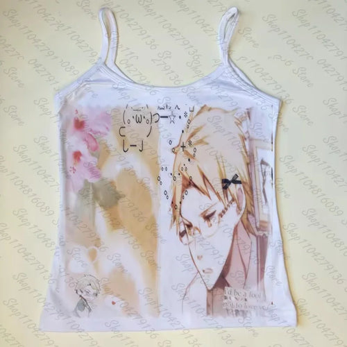 Crop Top for Women Grunge Clothes Y2K Vintage Top 2000s Style Tops With Suspenders