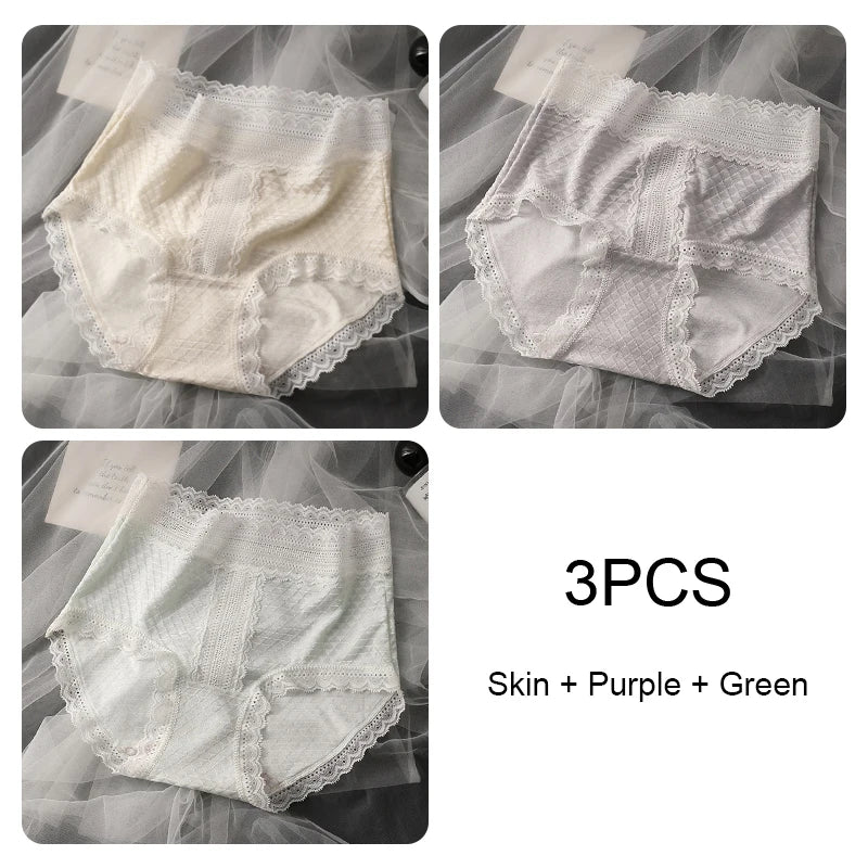 Women's Seamless Panties Set Pack Fashion Micro Underwear Lace Triangular Briefs