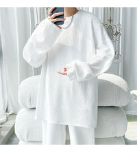 Men's Trendy Casual Long Sleeve T-Shirt High Street Loose Fit Comfortable Wear Modern Minimalist Style Everyday Essential