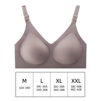 Women's Seamless Bras Ladies Thin Style Jelly Color Soft Bra Wireless Underwear Comfortable Lingerie Deep V Gather