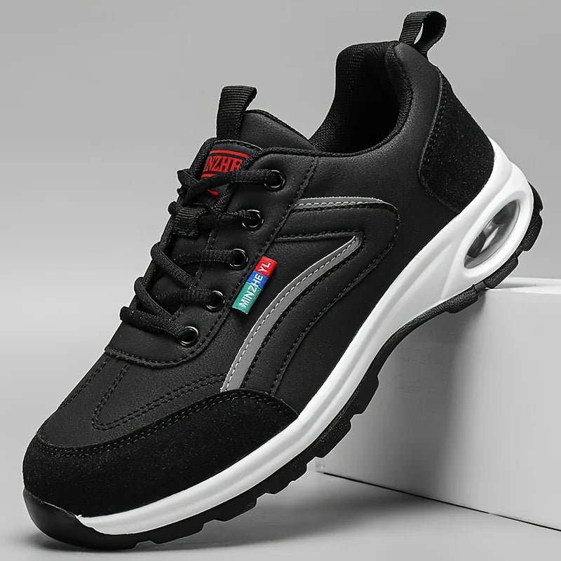 Men's Trendy Sports Shoes Lightweight Breathable Modern Non Slip Shoes Suede Detailing Outdoor Stylish Daily Wear Men Sneakers
