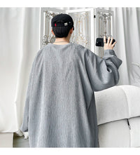 Men's Trendy Casual Long Sleeve T-Shirt High Street Loose Fit Comfortable Wear Modern Minimalist Style Everyday Essential