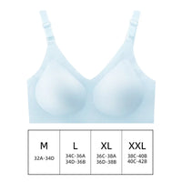 Women's Seamless Bras Ladies Thin Style Jelly Color Soft Bra Wireless Underwear Comfortable Lingerie Deep V Gather