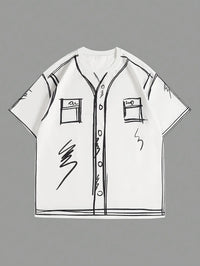 Men's Trendy Art Short Sleeved Round Neck t-Shirt, Suitable For All Seasons, Casual And Comfortable