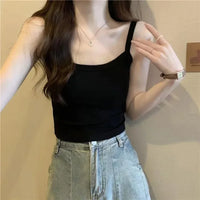Crop Top Women's Sleeveless Fashion Camisole Basic T-Shirt Vest Tube Top