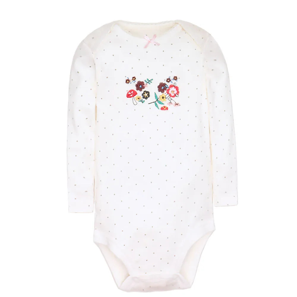 Baby Girl Clothes 5Pcs/Lot Body Suit 2023 Spring Summer Toddler Boys Romper Cartoon Newborn Outfits Infant Clothes Set Cotton