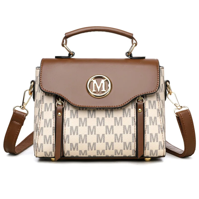 Fashion Women Handbag with Top Handle, Detachable Crossbody Strap,Flap Over Shoulder Purse,Classic Daily Commuter Bag for Dating