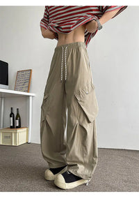 2026 Trendy Retro Wide-Leg Cargo Pants for Men- High Waist Utility Streetwear, Comfortable & Stylish Casual Fashion Pants M-8XL